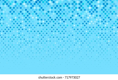 Light BLUE vector red banner with set of circles, dots. Donuts Background. Creative Design Template. Technological halftone illustration.
