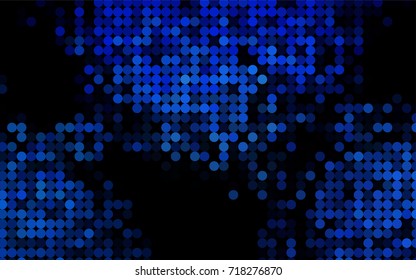 Light BLUE vector red banner with set of circles, dots. Donuts Background. Creative Design Template. Technological halftone illustration.