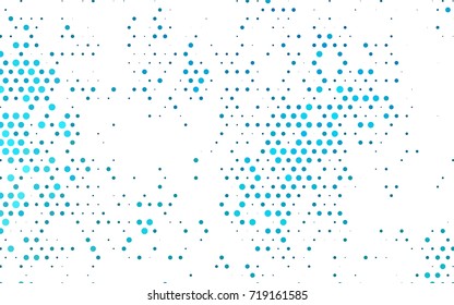 Light BLUE vector red banner with set of circles, dots. Donuts Background. Creative Design Template. Technological halftone illustration.