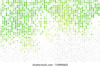 Light BLUE vector red banner with set of circles, dots. Donuts Background. Creative Design Template. Technological halftone illustration.