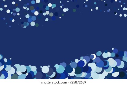 Light BLUE vector red banner with set of circles, dots. Donuts Background. Creative Design Template. Technological halftone illustration.