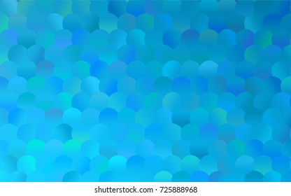 Light BLUE vector red banner with set of circles, dots. Donuts Background. Creative Design Template. Technological halftone illustration.