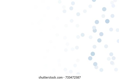 Light BLUE vector red banner with set of circles, dots. Donuts Background. Creative Design Template. Technological halftone illustration.