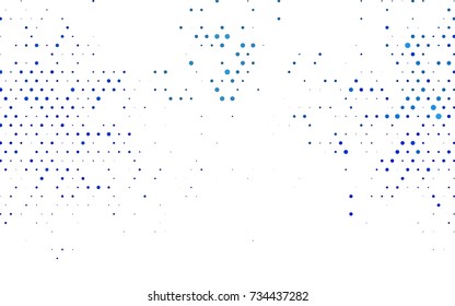 Light BLUE vector red banner with set of circles, dots. Donuts Background. Creative Design Template. Technological halftone illustration.