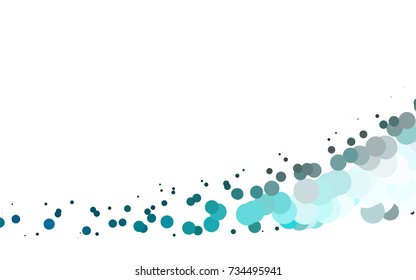 Light BLUE vector red banner with set of circles, dots. Donuts Background. Creative Design Template. Technological halftone illustration.