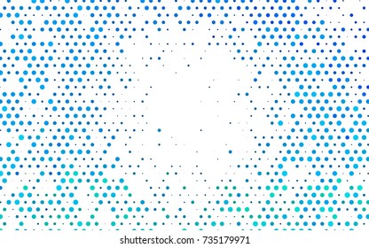 Light BLUE vector red banner with set of circles, dots. Donuts Background. Creative Design Template. Technological halftone illustration.