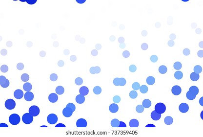 Light BLUE vector red banner with set of circles, dots. Donuts Background. Creative Design Template. Technological halftone illustration.