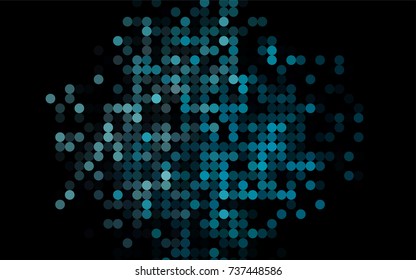 Light BLUE vector red banner with set of circles, dots. Donuts Background. Creative Design Template. Technological halftone illustration.