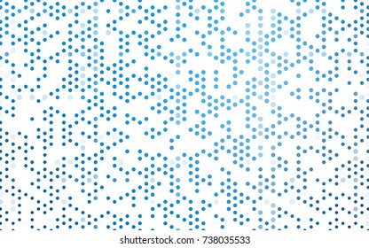 Light BLUE vector red banner with set of circles, dots. Donuts Background. Creative Design Template. Technological halftone illustration.