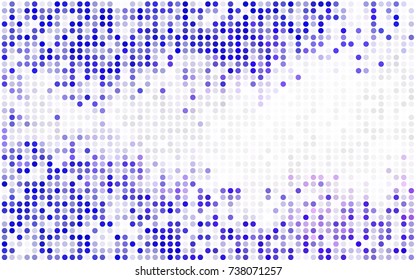 Light BLUE vector red banner with set of circles, dots. Donuts Background. Creative Design Template. Technological halftone illustration.