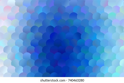 Light BLUE vector red banner with set of circles, dots. Donuts Background. Creative Design Template. Technological halftone illustration.