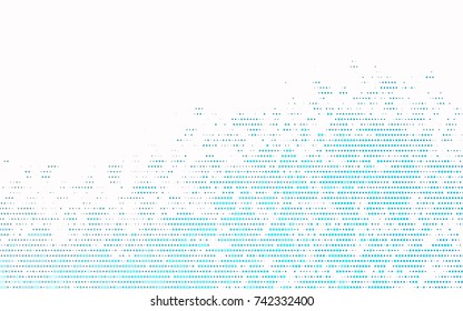 Light BLUE vector red banner with set of circles, dots. Donuts Background. Creative Design Template. Technological halftone illustration.