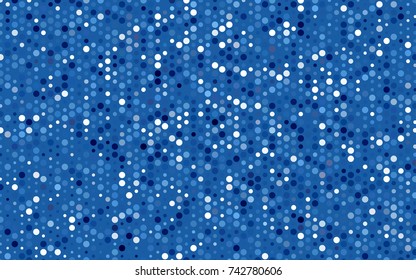 Light BLUE vector red banner with set of circles, dots. Donuts Background. Creative Design Template. Technological halftone illustration.