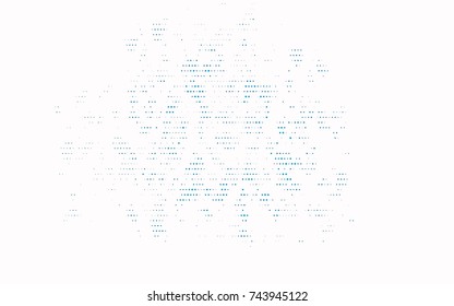Light BLUE vector red banner with set of circles, dots. Donuts Background. Creative Design Template. Technological halftone illustration.
