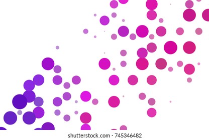 Light BLUE vector red banner with set of circles, dots. Donuts Background. Creative Design Template. Technological halftone illustration.