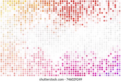 Light BLUE vector red banner with set of circles, dots. Donuts Background. Creative Design Template. Technological halftone illustration.