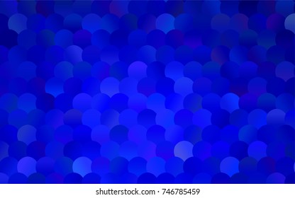 Light BLUE vector red banner with set of circles, dots. Donuts Background. Creative Design Template. Technological halftone illustration.