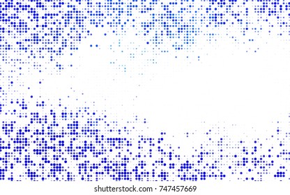 Light BLUE vector red banner with set of circles, dots. Donuts Background. Creative Design Template. Technological halftone illustration.