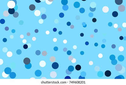 Light BLUE vector red banner with set of circles, dots. Donuts Background. Creative Design Template. Technological halftone illustration.