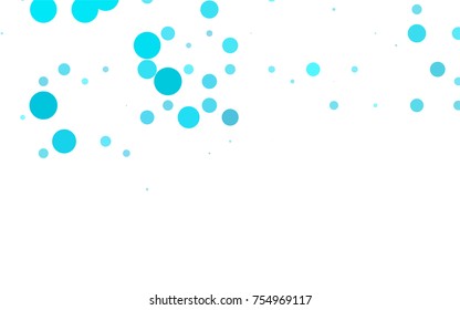 Light BLUE vector red banner with set of circles, dots. Donuts Background. Creative Design Template. Technological halftone illustration.