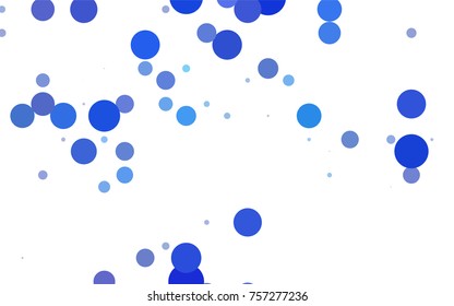 Light BLUE vector red banner with set of circles, dots. Donuts Background. Creative Design Template. Technological halftone illustration.