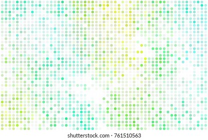 Light BLUE vector red banner with set of circles, dots. Donuts Background. Creative Design Template. Technological halftone illustration.