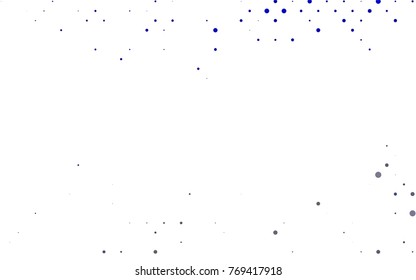 Light BLUE vector red banner with set of circles, dots. Donuts Background. Creative Design Template. Technological halftone illustration.
