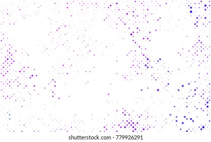 Light BLUE vector red banner with set of circles, dots. Donuts Background. Creative Design Template. Technological halftone illustration.