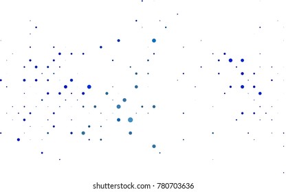 Light BLUE vector red banner with set of circles, dots. Donuts Background. Creative Design Template. Technological halftone illustration.