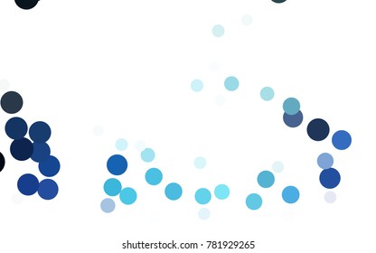 Light BLUE vector red banner with set of circles, dots. Donuts Background. Creative Design Template. Technological halftone illustration.