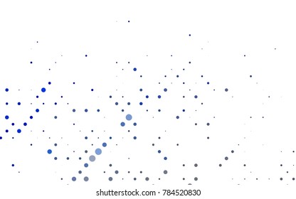 Light BLUE vector red banner with set of circles, dots. Donuts Background. Creative Design Template. Technological halftone illustration.