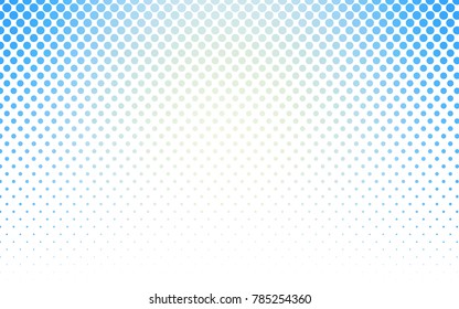 Light BLUE vector red banner with set of circles, dots. Donuts Background. Creative Design Template. Technological halftone illustration.