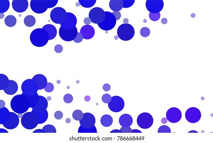 Light BLUE vector red banner with set of circles, dots. Donuts Background. Creative Design Template. Technological halftone illustration.