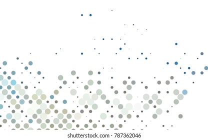 Light BLUE vector red banner with set of circles, dots. Donuts Background. Creative Design Template. Technological halftone illustration.