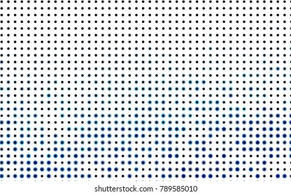 Light BLUE vector red banner with set of circles, dots. Donuts Background. Creative Design Template. Technological halftone illustration.