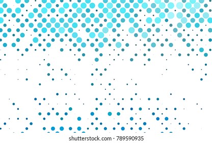 Light BLUE vector red banner with set of circles, dots. Donuts Background. Creative Design Template. Technological halftone illustration.