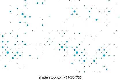 Light BLUE vector red banner with set of circles, dots. Donuts Background. Creative Design Template. Technological halftone illustration.