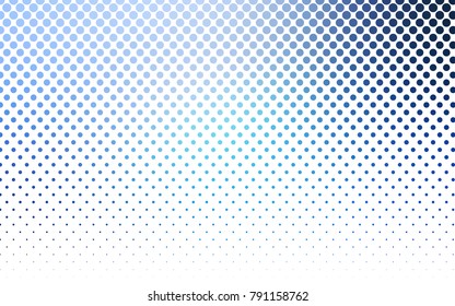 Light BLUE vector red banner with set of circles, dots. Donuts Background. Creative Design Template. Technological halftone illustration.