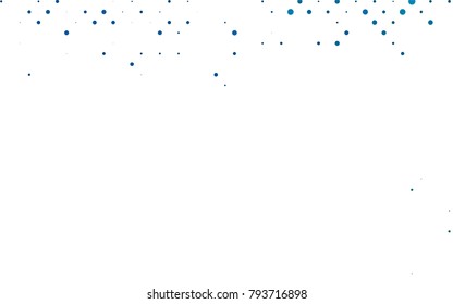 Light BLUE vector red banner with set of circles, dots. Donuts Background. Creative Design Template. Technological halftone illustration.