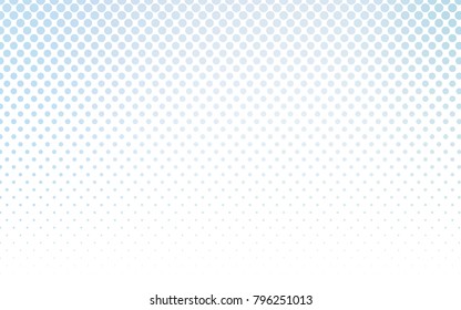 Light BLUE vector red banner with set of circles, dots. Donuts Background. Creative Design Template. Technological halftone illustration.