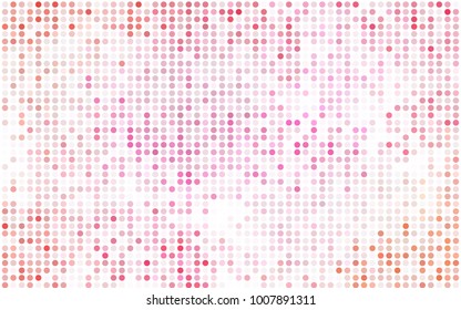 Light BLUE vector red pattern of geometric circles, shapes. Colorful mosaic banner. Geometric background with colored disks.