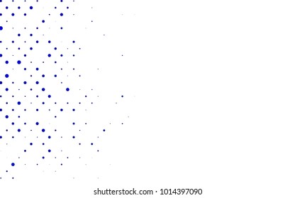 Light BLUE vector red pattern of geometric circles, shapes. Colorful mosaic banner. Geometric background with colored disks.