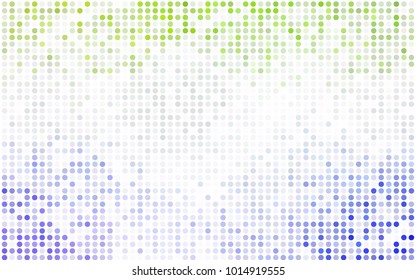 Light BLUE vector red pattern of geometric circles, shapes. Colorful mosaic banner. Geometric background with colored disks.