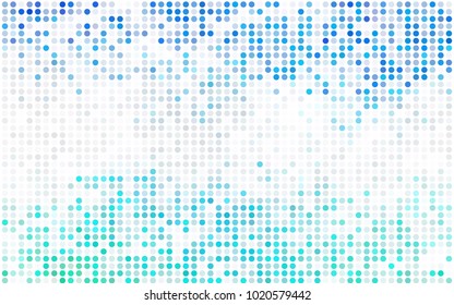 Light BLUE vector red pattern of geometric circles, shapes. Colorful mosaic banner. Geometric background with colored disks.