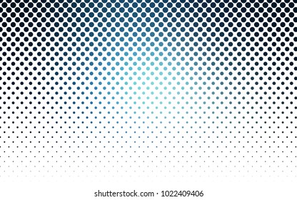 Light BLUE vector red pattern of geometric circles, shapes. Colorful mosaic banner. Geometric background with colored disks.