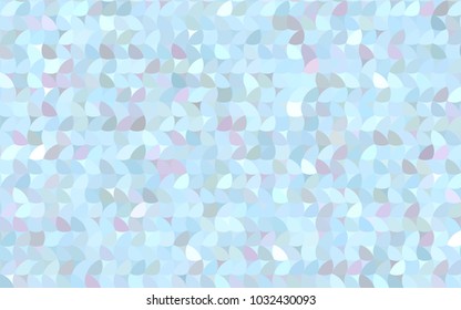 Light BLUE vector red pattern of geometric circles, shapes. Colorful mosaic banner. Geometric background with colored disks.