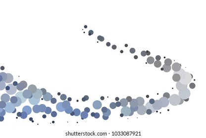 Light BLUE vector red pattern of geometric circles, shapes. Colorful mosaic banner. Geometric background with colored disks.