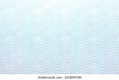 Light BLUE vector red pattern of geometric circles, shapes. Colorful mosaic banner. Geometric background with colored disks.