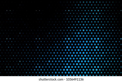Light BLUE vector red pattern of geometric circles, shapes. Colorful mosaic banner. Geometric background with colored disks.