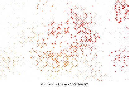 Light BLUE vector red pattern of geometric circles, shapes. Colorful mosaic banner. Geometric background with colored disks.